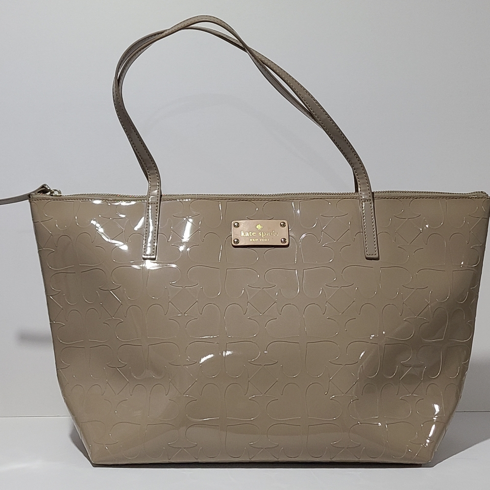 Kate Spade Glossy Taupe Tote Bag